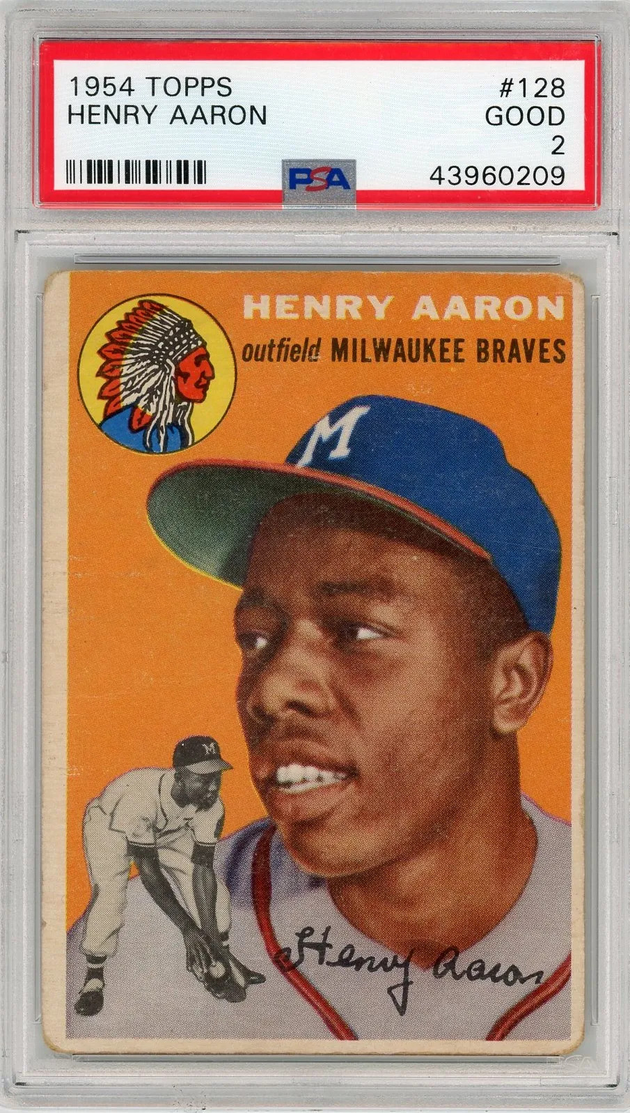 1954 Topps Henry Aaron #128 PSA 2