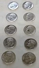 Lot of 10 - U.S. 90% Silver Roosevelt Dimes 1950-1959 Various Mints $1 Face #28
