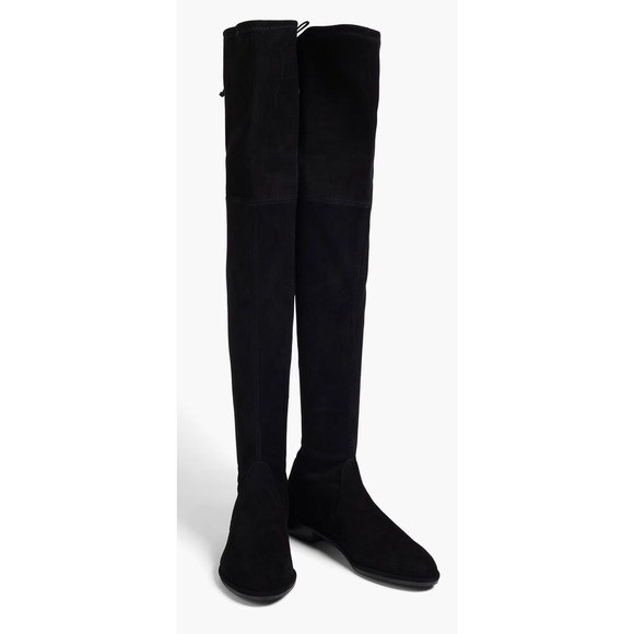 Stuart Weitzman Lowland Black Suede Over The Knee Boots Size 6.5M