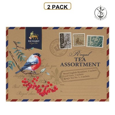 2 PACK - Richard Royal Tea Assortment 9 tea bags Gift letter envelope BIRDS