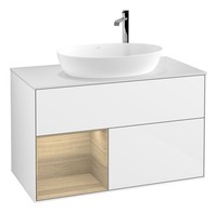 Villeroy & Boch Finion Waschbeckenunterschrank FüR Becken Mittig Regal Links...
