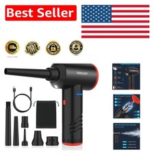 Versatile Electric Air Duster AD38 - 3 Speed Adjustable with Bright LED Light