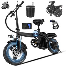 Folding Electric Bike for Adults and Teens 560W Motor 24MPH Speed 48V 10AH Ebike