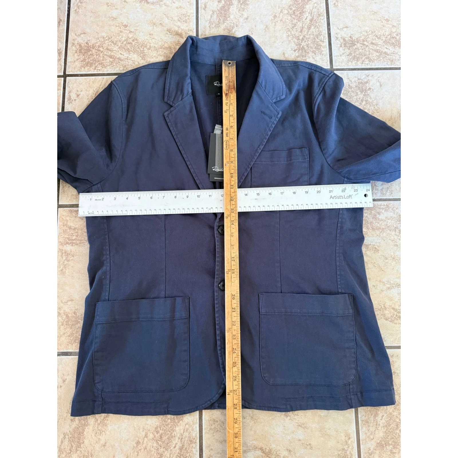 Rails Andre Rugged Navy Twill Blazer Mens XL RM-606A-946D-7493 NWT image 7