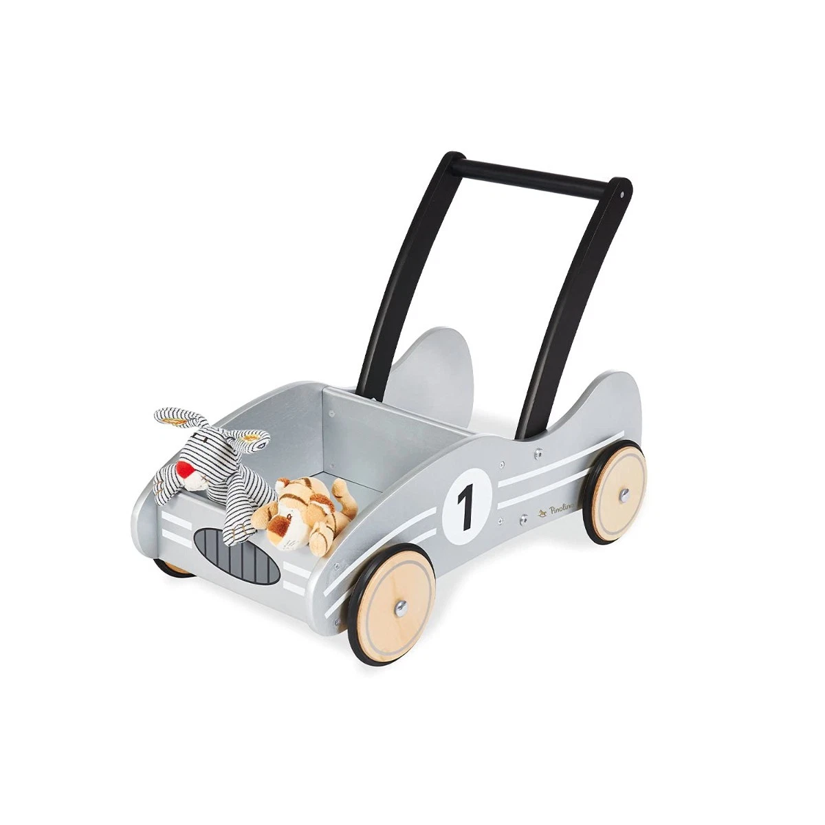 Pinolino Kimi Walker 60 x 34 x 47 cm with Wooden Wheels Silver