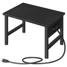 Printer Stand with Charging Station, Under Desk Cart, Storage Hook for Office