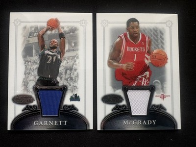 2007 Topps Bowman Sterling Kevin Garnett #6 Tracy McGRADY #16 RELIC CARDS