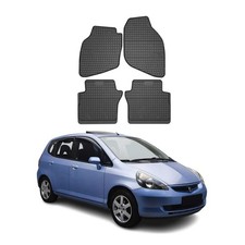 Omac Floor Mats Liner For Honda Fit 2006-2008 Black Rubber All-weather 4 Pcs Omac Floor Mats Liner For Honda Fit 2006-2008 Black Rubber All-weather 4 Pcs