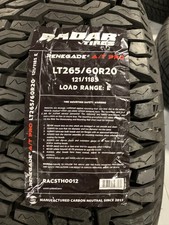 1 New Lt 265 60 20 Lre 10 Ply Radar Renegade At Pro All Terrain Tire 1 New Lt 265 60 20 Lre 10 Ply Radar Renegade At Pro All Terrain Tire