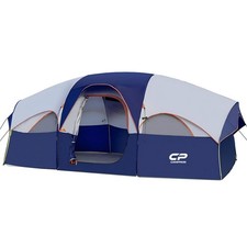 8 Person Camping Tent, Room Divider, Rainfly, Weather Resistant | Family Tent