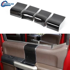 4Pc Dark wood Grain Door Handle Panel Decor Protect Cover Trim for Ford F150 15+