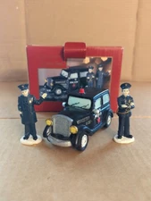 On The Beat Police Car and Officers St. Nicholas Square Christmas Village 2004