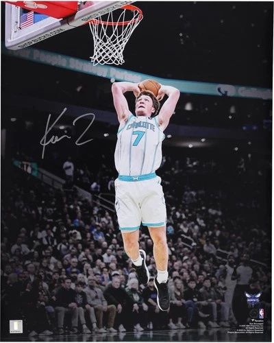 Kon Knueppel Charlotte Hornets Autographed 16" x 20" Dunking Photograph