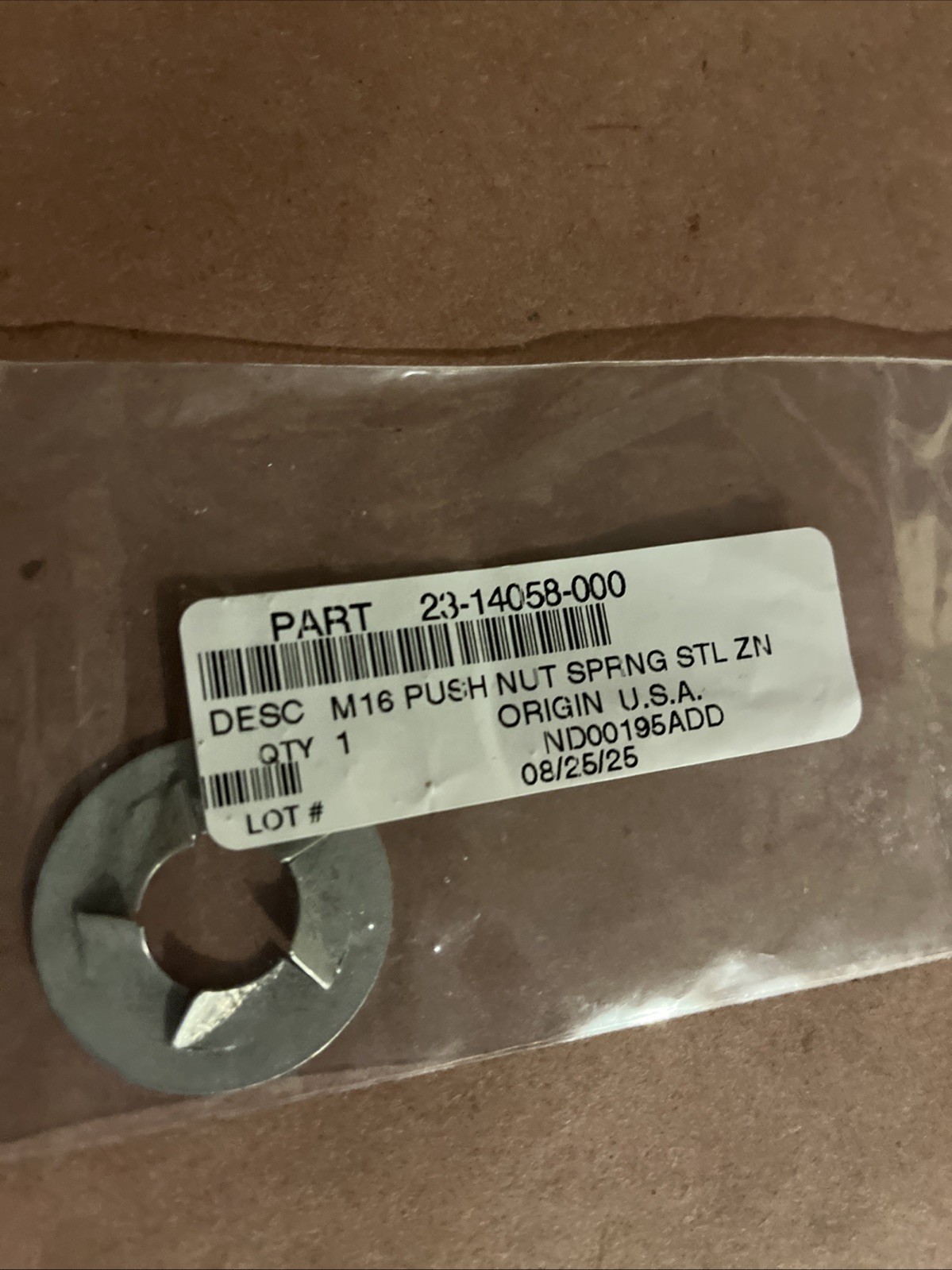 FREIGHTLINER NUT M16 PUSH STEEL 23-14058-000 | Parts Masters image 1