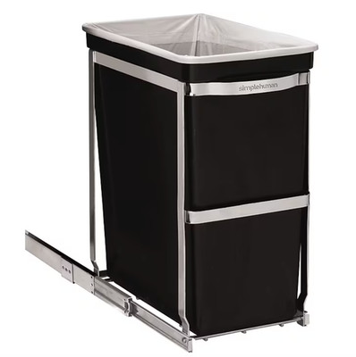SIMPLEHUMAN CW1124 Pul-lOut Trash Can 30Liter/8Gal Under Counter Kitchen Cabinet