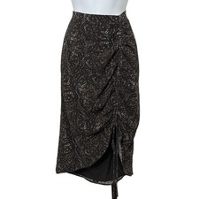 Whimsical Ruched Asymmetrical Fairy Grunge Midi Skirt Boho Festival