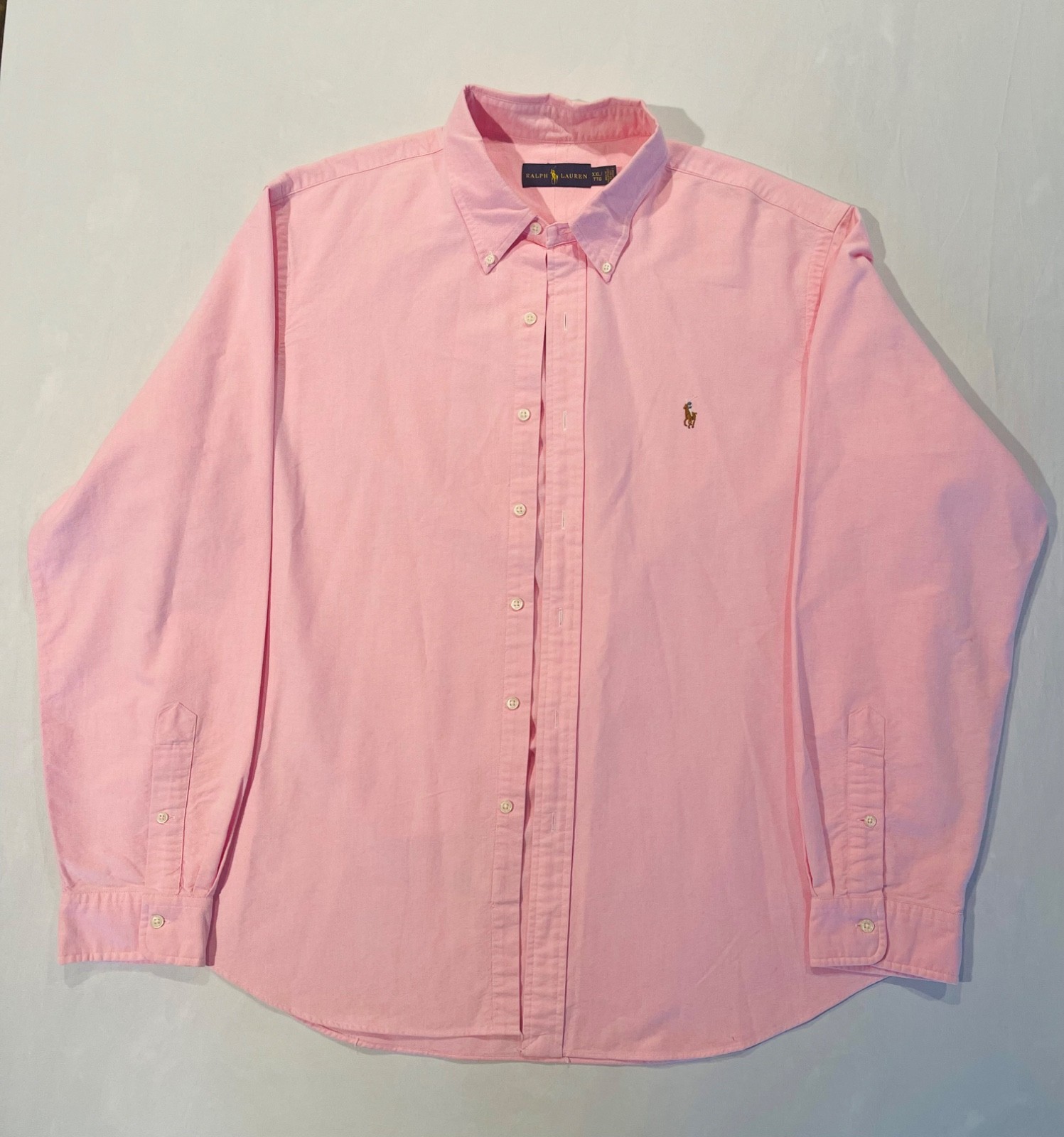 Ralph Lauren Pink Cotton Oxford Button Down Shirt Pony Logo Men’s XXL