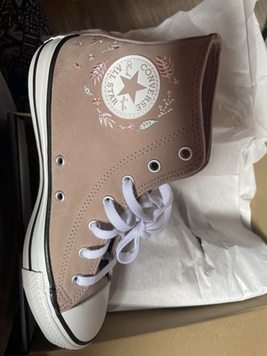 New In Box Converse Kids Girls Size 6 Dust Chuck Taylor Hi Embroidered Sneakers