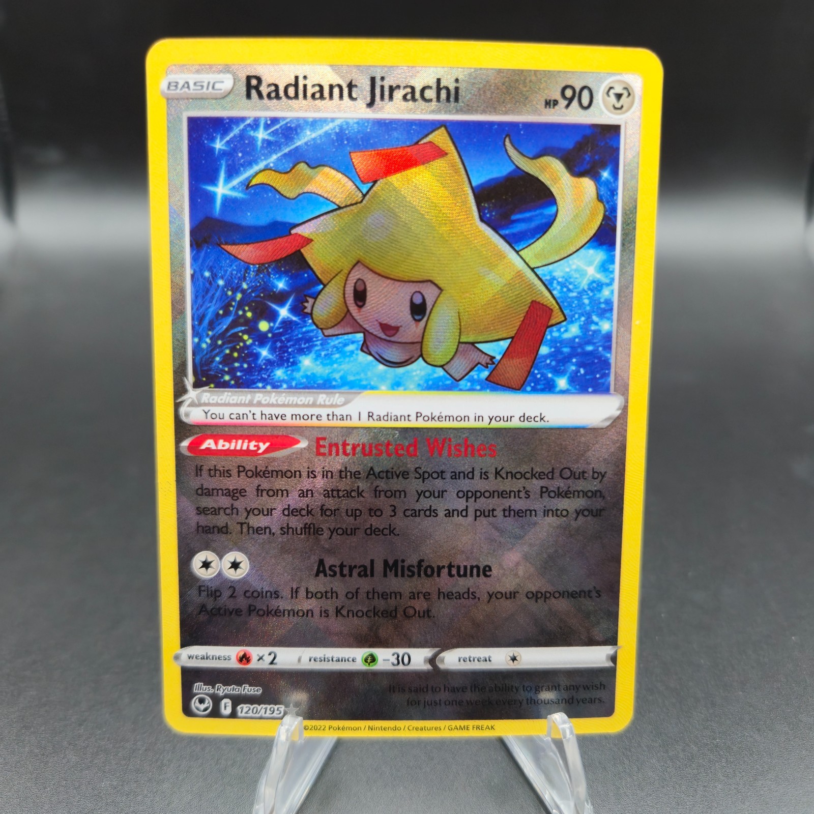 Radiant Jirachi 120/195 Pokemon Card - SWSH12: Silver Tempest - NM