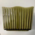 Vintage McCoy Pottery Avocado Green Square Planter Number 613 MCM