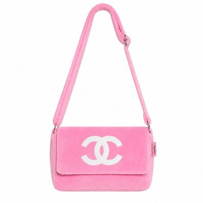 CHANEL Precision PINK VIP Novelty Gwp Fuzzy Shoulder Bag Crossbody Bag