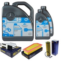 SCT Inspektionspaket 7L MB 5W-40 229.5 FüR Mercedes W204 C 180 S204 W212 E 200