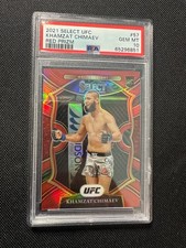 2021 Select UFC RED Refractor PRIZM /99 Khamzat Chimaev Rookie RC #57 PSA 10