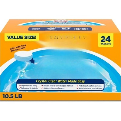 Clear Balance Swimming Pool  Maintenance Tablets, 1 Pack, 24 Count