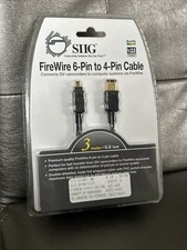 NEW - SIIG FIREWIRE 800 9 PIN TO 4 PIN 2 METER 6.6 FEET CABLE I7