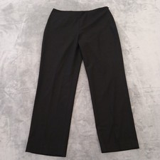 Talbots Dress Pants Womens Size 12 Black Classic Side Zip 34x29 High Rise