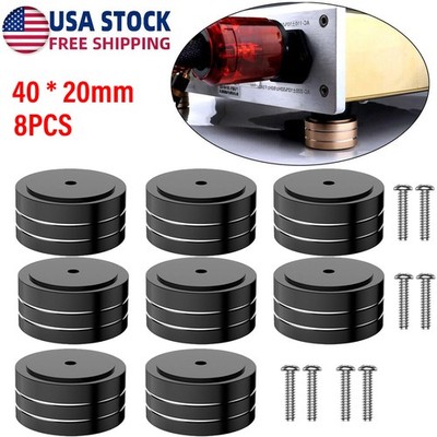 8X Aluminum HiFi Audio AMP Speaker Isolation Feet Subwoofer Stand Pad 40x20mm US