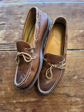 Sperry Gold Cup Top Siders Mens 9 Brown Leather 1-Eye Boat Shoes Camp Moc