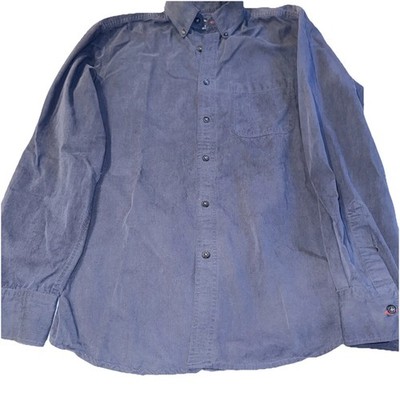 Saks Fifth Ave  Cotton Button Down Shirt Size Small  100% Cotton Navy