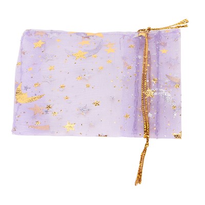 100pcs Moon Star Organza Taschen Schöne Exquisite Purple Organza Taschen Or AK