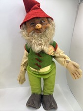 Vtg Steiff Original Lucki 12" Germany Dwarf Gnome Felt Clothing with Tag and Hat