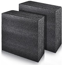 2 PCS 12x10x3.5 Inch Black Polyethylene Foam Block Thick Packing Sheet