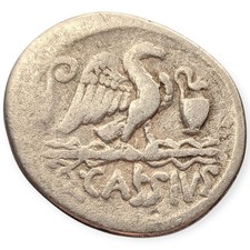 Q. Cassius Longinus 55BC. AR Denarius Roman Republic Ancient Silver Coin 11P