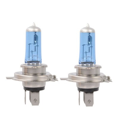 2x H4/9003/HB2 Halogen 60/55W 12V Low/High Beam Car Headlight Bulb White Glass 