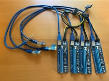 Lot of 4 PCIe 1x to 16x Riser Card USB 3.0 Extender VER.006C GPU Mining Crypto