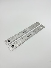 2 X WESTCOTT Stainless Steel Ruler with Non Slip Cork Base 6-Inch New