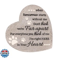 Pet Memorial Stone for Dogs Cats, 10 Inch Dog Memorial Gifts for