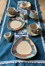 ROSENTHAL  FLASH ONE - 2 Gedecke mit Eierbechern, Milchkännchen und Aschenbecher