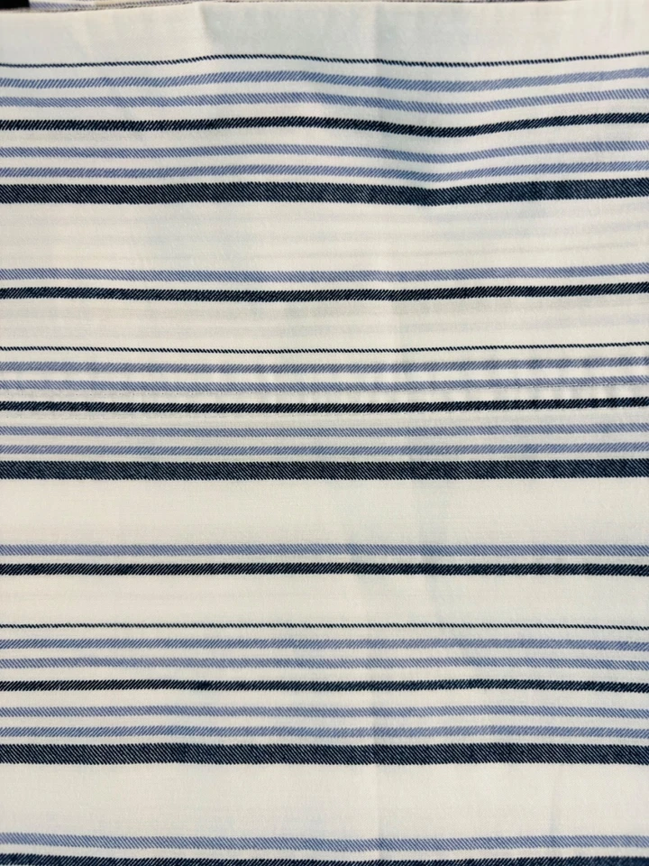 Tommy Hilfiger Azul Blanco/Multi Rayas Estampado Doble Sábana Plana Mezcla Algodón Foto 3 de 4