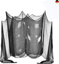 DealKits Halloween Deko Stoff, 600 x 120 Schwarz Dekogewebe für Halloween Party 