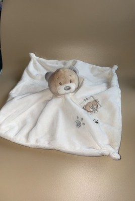 Tiny Treasures Patch Weiß Teddybär Karte Fabrik Tröster Decke Stofftier