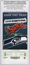 Richard Sherman 1ST START & INTERCEPTION 10/30/2011 Seahawks Bengals Ticket MINT