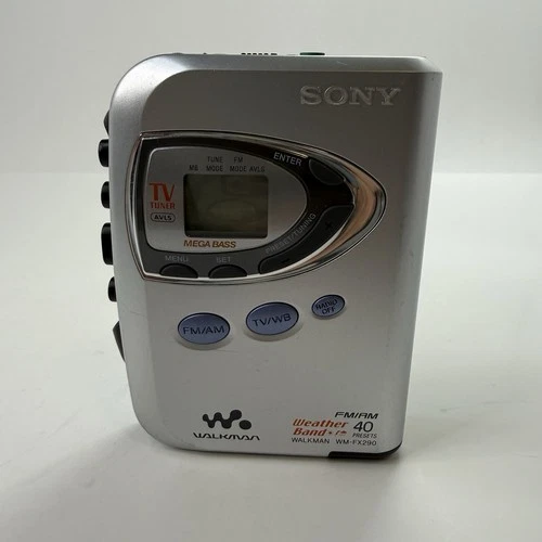 Sony WM-FX290 Walkman Cassette Player AM FM Weather Band TV Tuner Vintage Retro