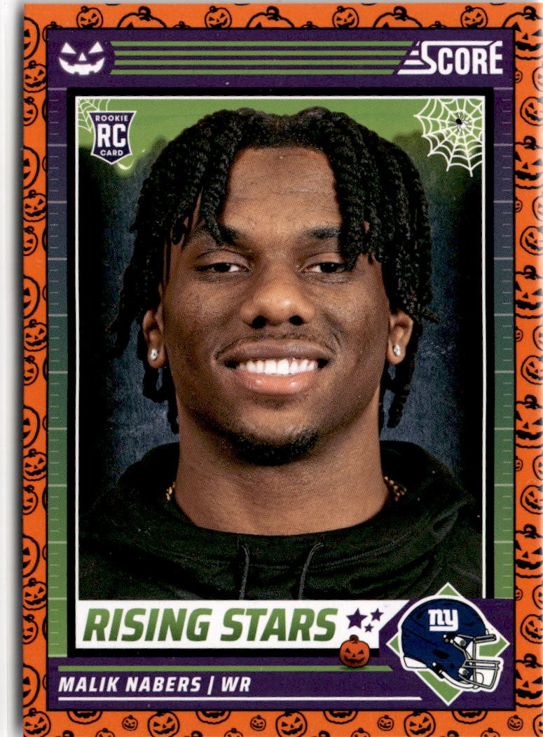 2024 Score-A-Treat #37 Malik Nabers Rising Stars Orange Pumpkin