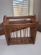 Vintage Wooden Magazine Rack Holders or Vintage Book Vinyl Record Rack