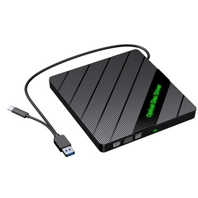8 in 1 External Disc Drive USB3.0 Type C ROM Burners Rewriter with USB Ports
